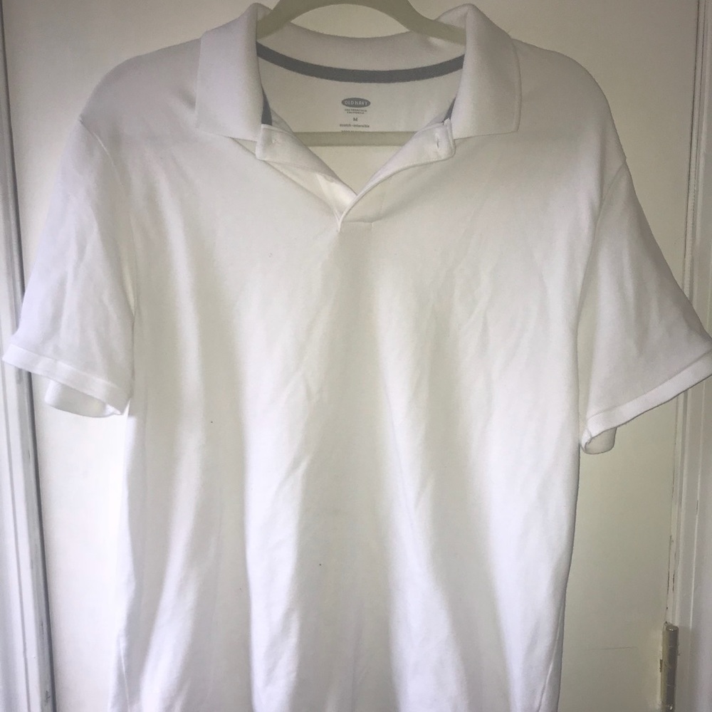 Simple white collared shirt